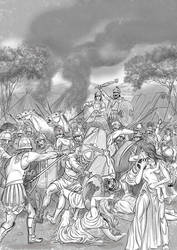 The Romans attack the Samnite settlement