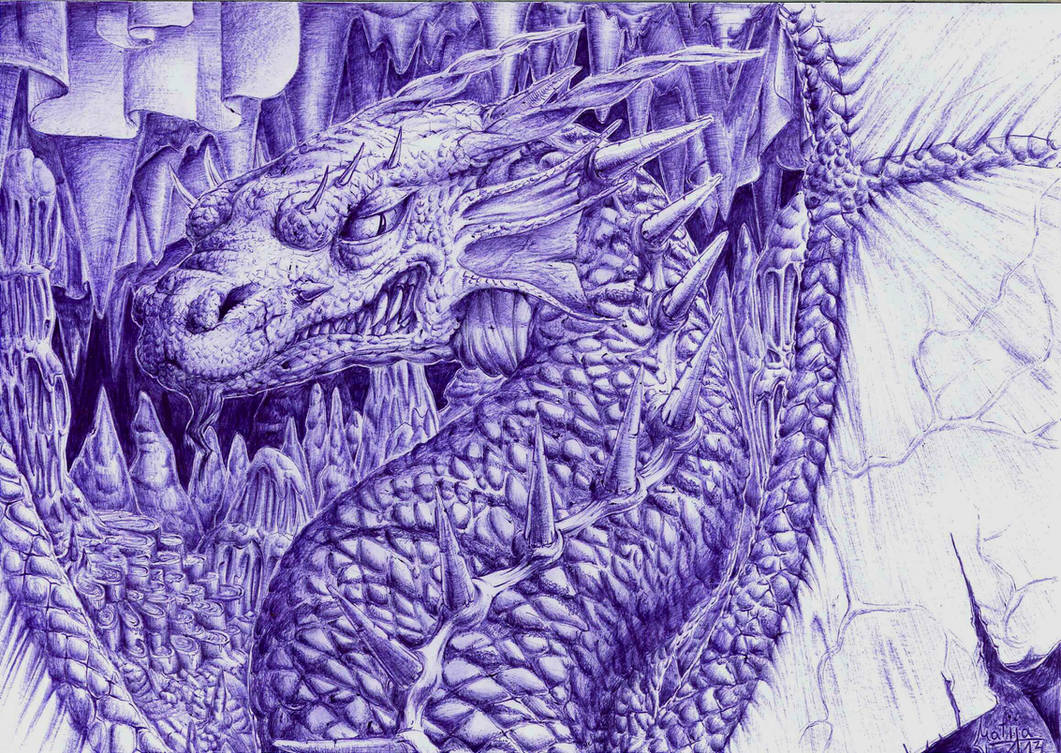 Dragon Pen Drawing - RL Illustrations - Drawings & Illustration, Fantasy &  Mythology, Magical, Dragons & Beasts - ArtPal