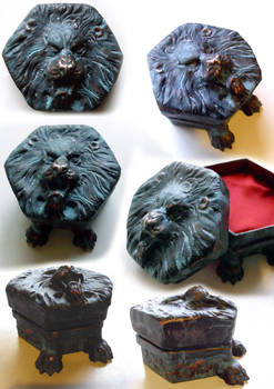 Lion Box (faux bronze finish)