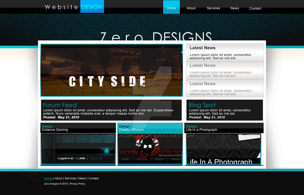 Zero Designs Mock Up by XxC3R0xX on DeviantArt