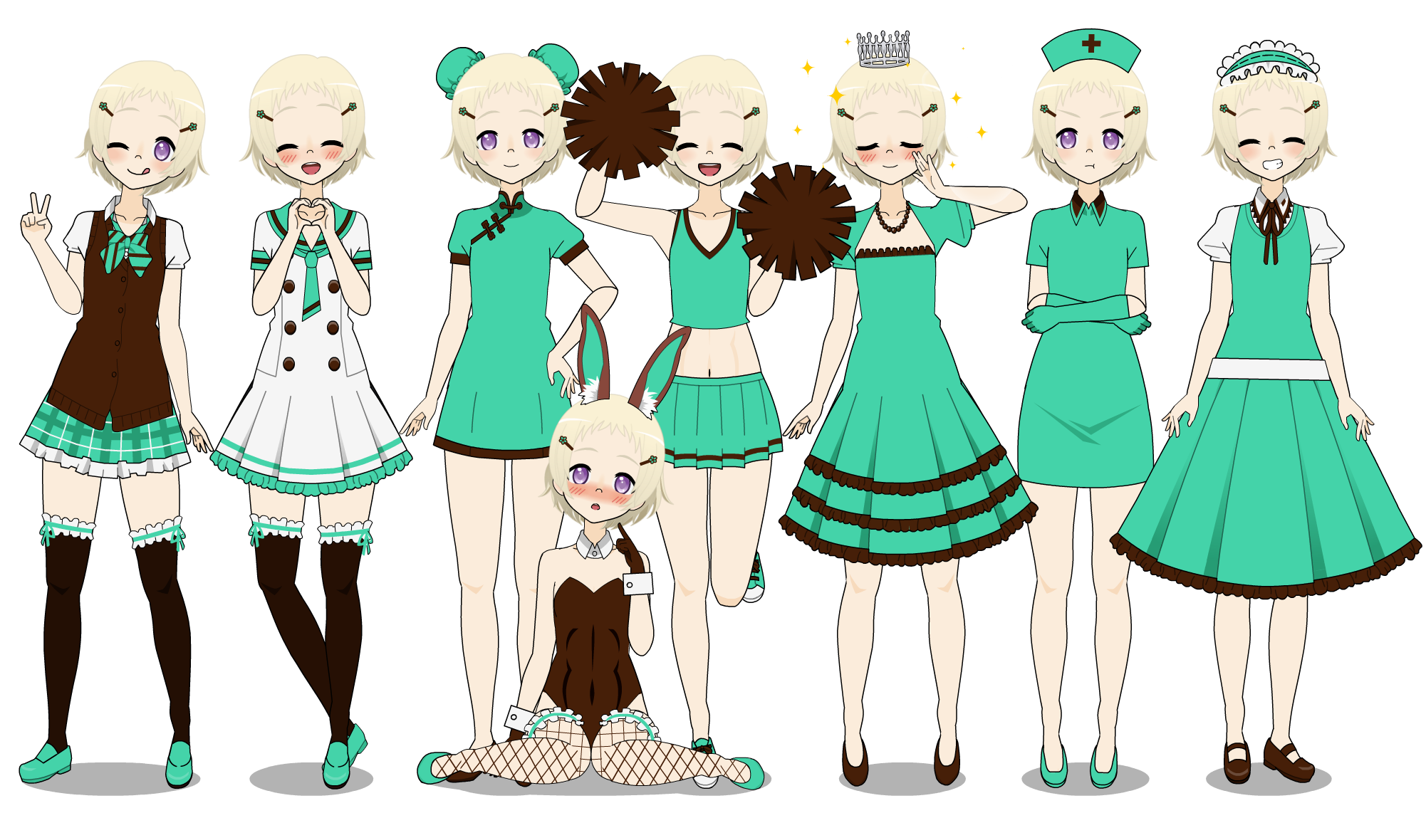 .: Choco-Mint Outfits -EXPORT!- :. by PastelSugarStar on DeviantArt