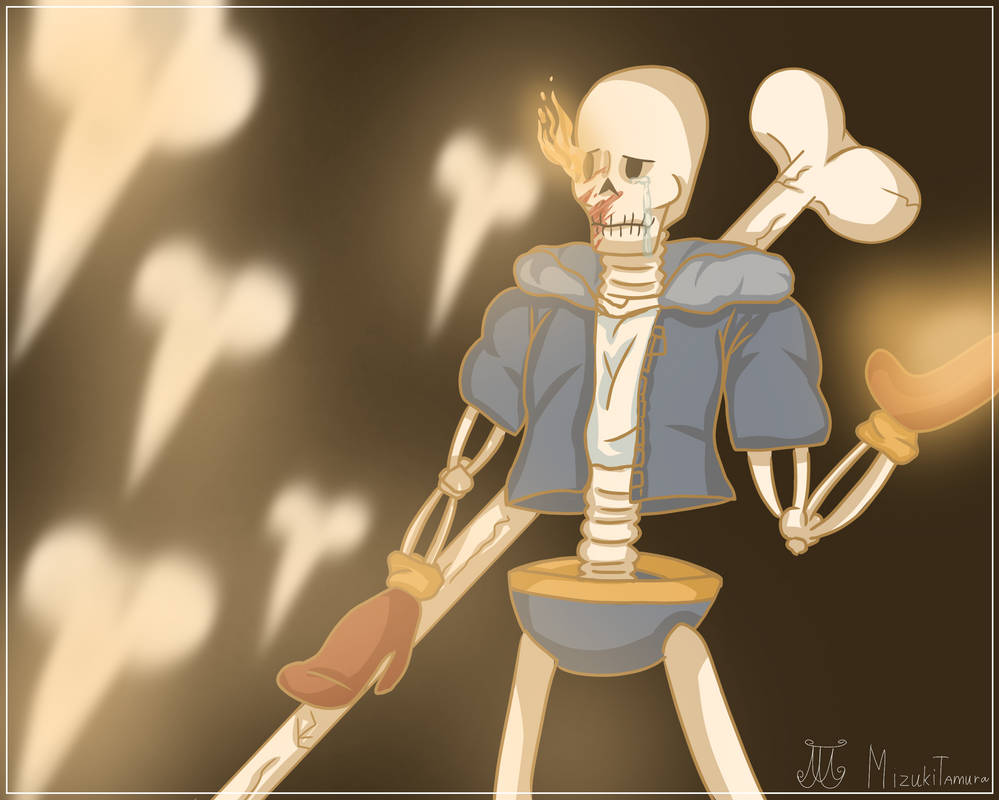 Distressed Papyrus Disbelief Papyrus Phase - 1 by MizukiTamura on DeviantArt