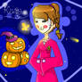 Kumicho's halloween costume - the light on