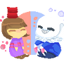 FanArt - Frisk and sans Hotdog PageDoll