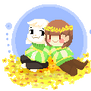 FanArt - Asriel and Chara PageDoll