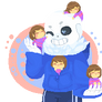 FanArt - sans and smol frisk