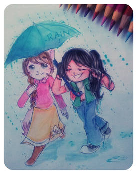 rain and umbrella