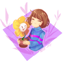 Fanart- Frisk and Flowey