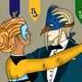 Professor Vexen and Rikku at the winter masquerade