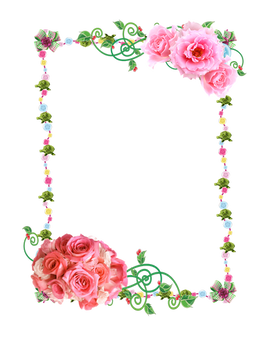 Frame PNG with roses