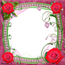 frame roses with sparcles png