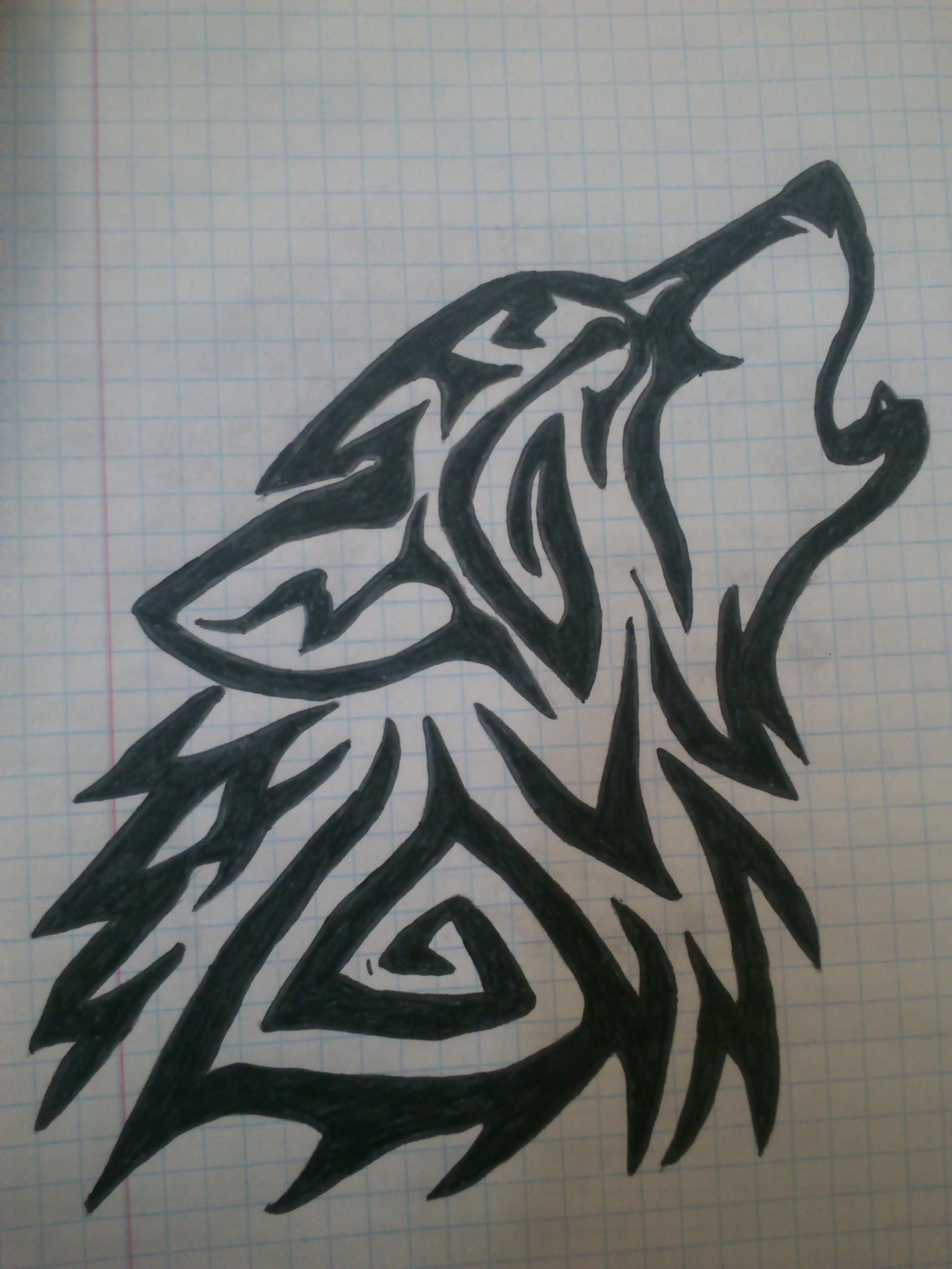 Tribal wolf tattoo drawing by LadyVlaew on DeviantArt Tribal wolf tattoo drawing by LadyVlaew on DeviantArt