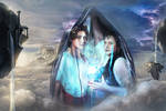 Zeus and Hecate at the Olympic cloud by AlekTimm