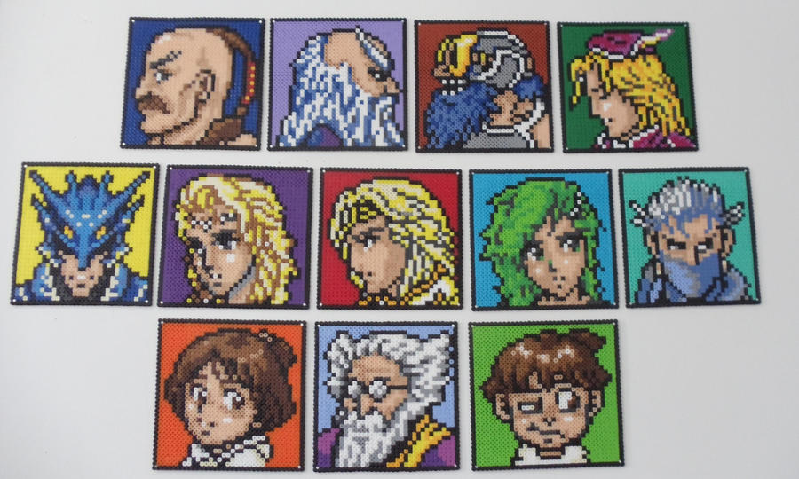 Final Fantasy 4 Bead Portraits by TheSuperBoris on DeviantArt