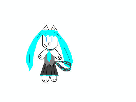 Miku Hatsune as a kat