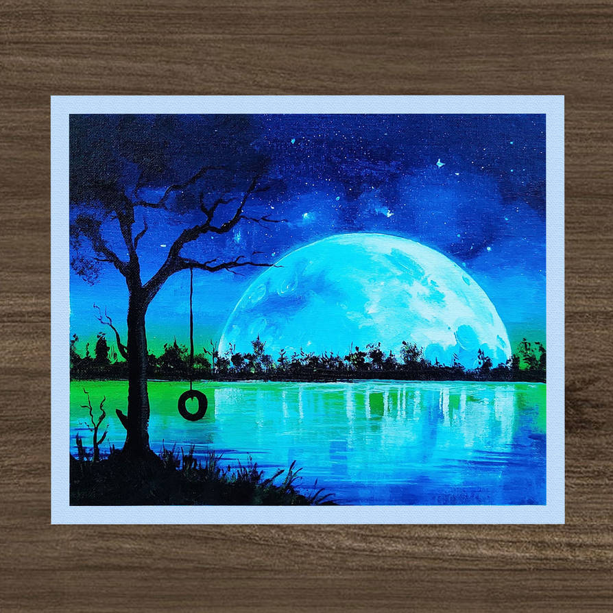 New Moon | Fantasy Art | Acrylic Painting by Artistic-lynx on ...