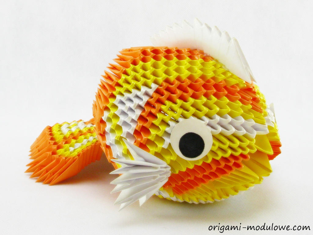 Modular Origami Fish Modular Origami Koi Fish by origamimodulowe on DeviantArt