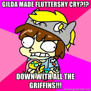 Gilda made Fluttershy cry...?