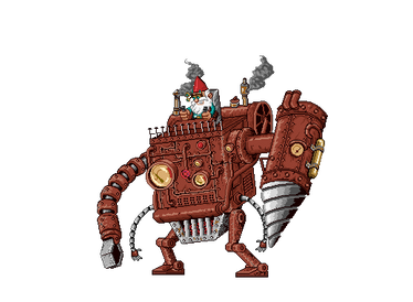 Steampunk mecha DRILL PUNCH