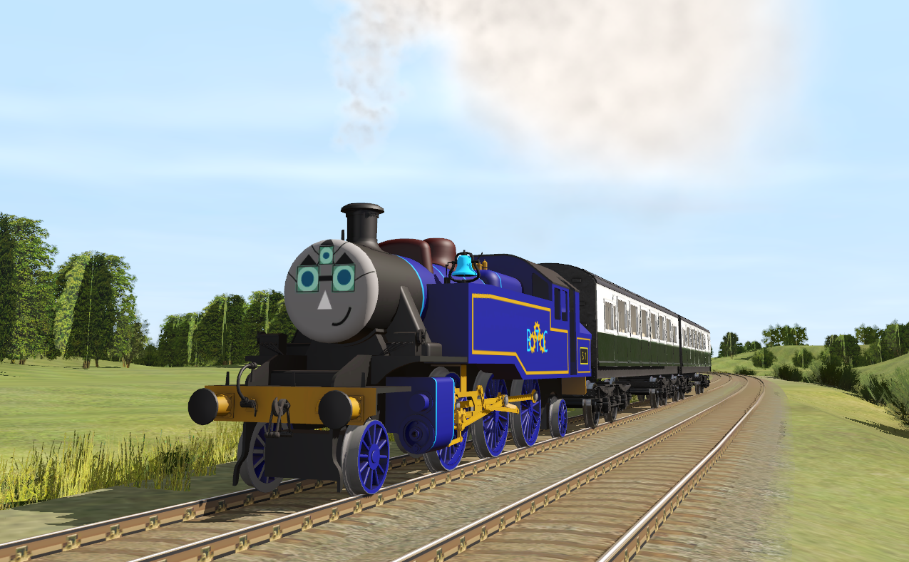 biggie pulling a passenger train by rudeboyz12 on DeviantArt
