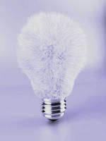 Fuzzy Light Bulb- Blue