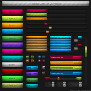 Colorful web UI elements
