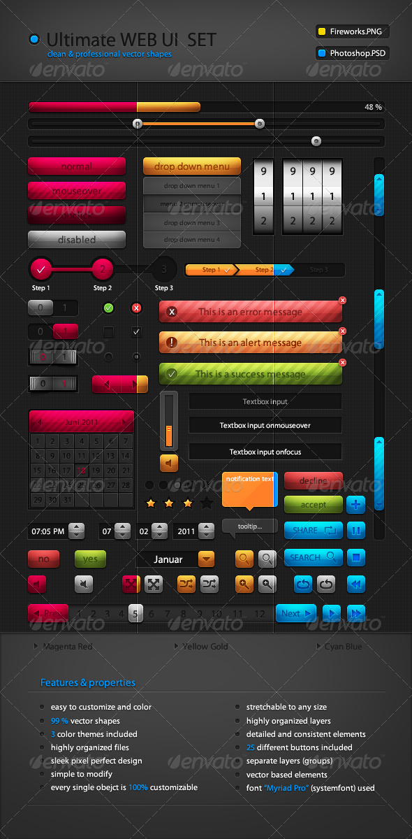 Ultimate Web UI Set by cyrixDesign on DeviantArt