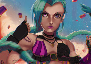 Jinx fanart [Lol] by Mojtaba43