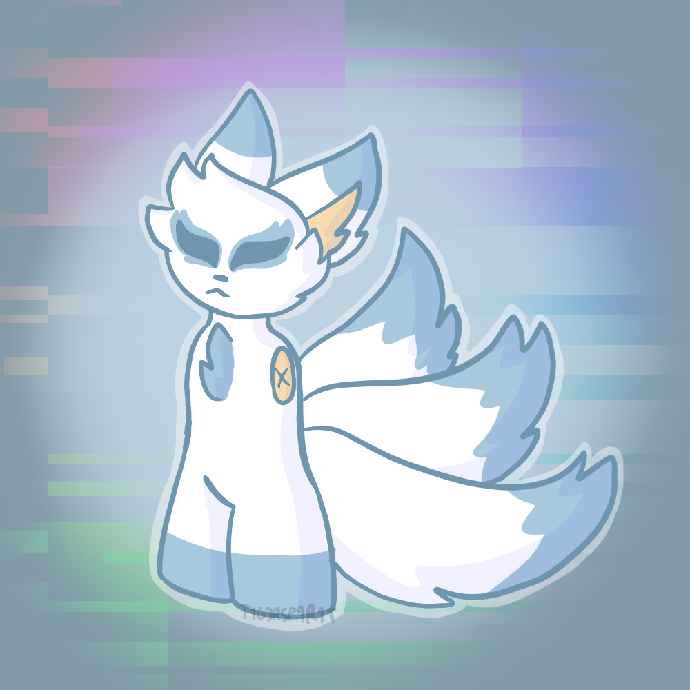 Blue kitsune by T1G3RSP1R1T on DeviantArt