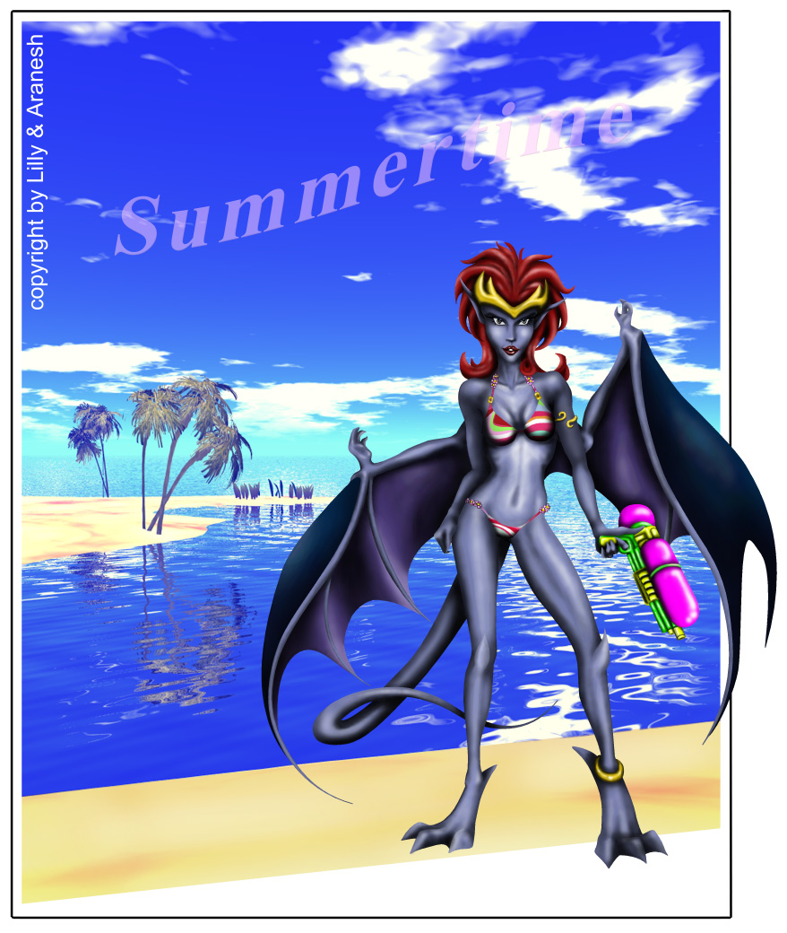 Demona at the beach