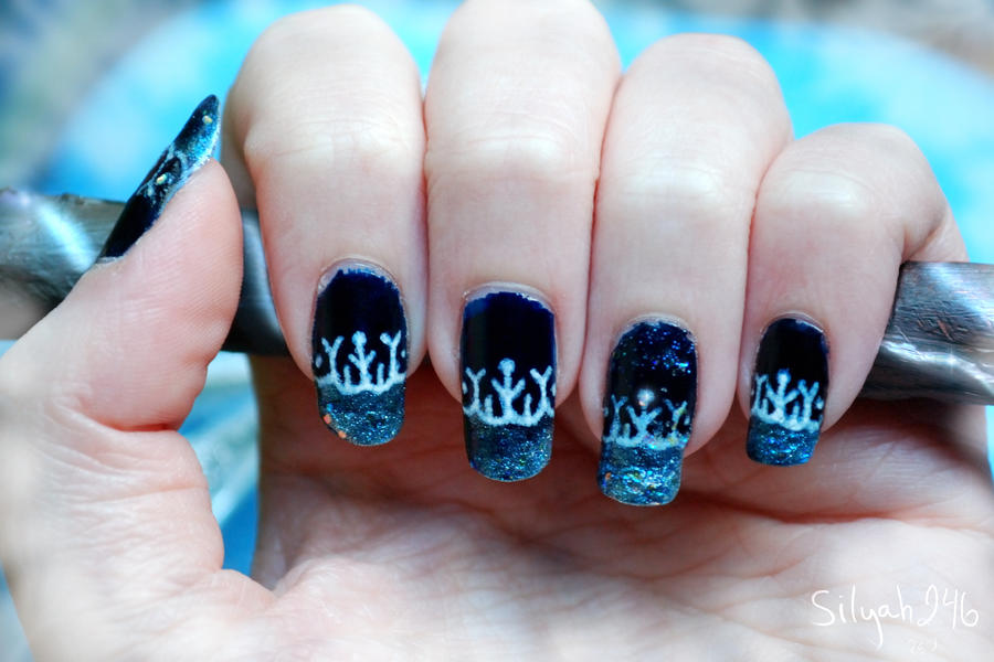 Jack Frost Inspired Nail Art