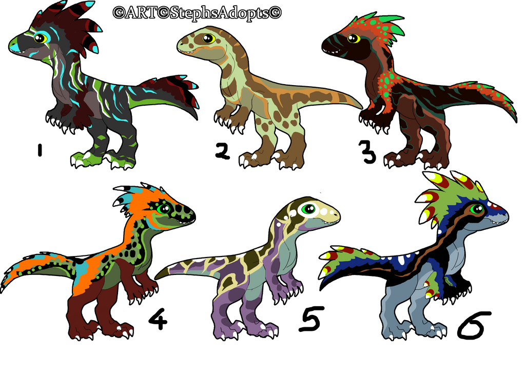 Two Baby Raptors Adoptable baby Raptors Dinosaurs CLOSED by StephsAdopts on DeviantArt