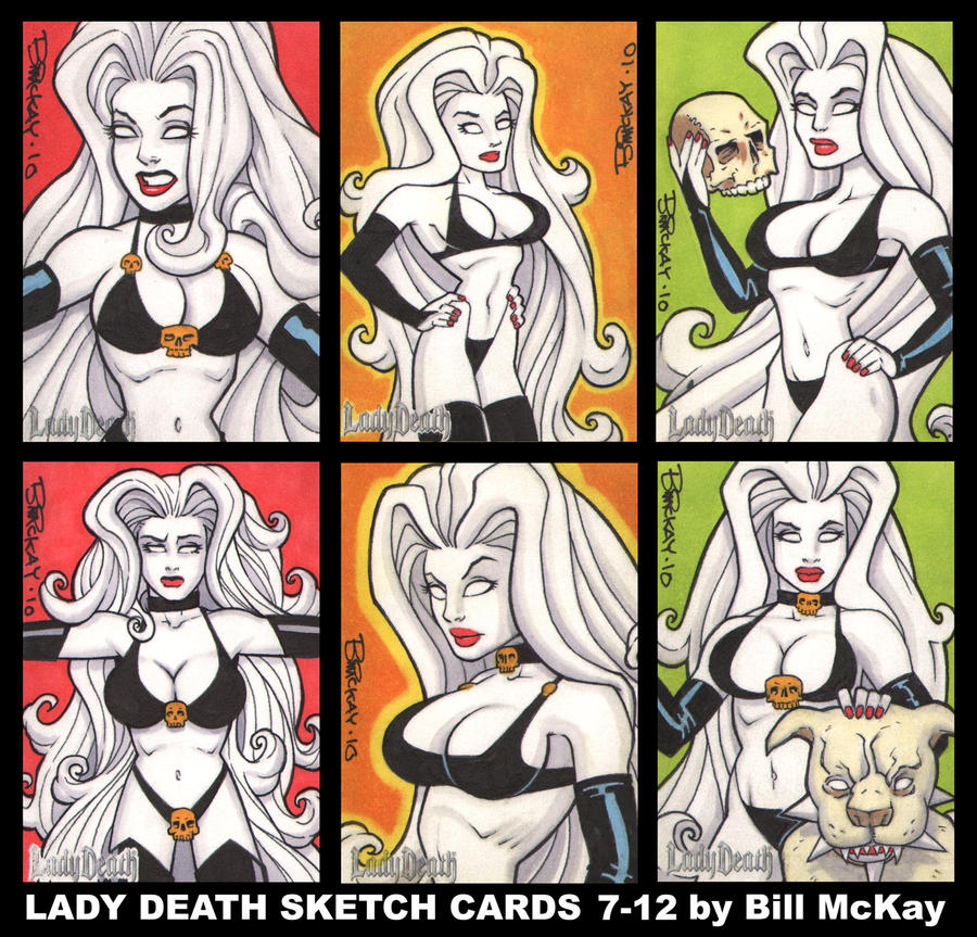 Lady Death sketch cards 7-12