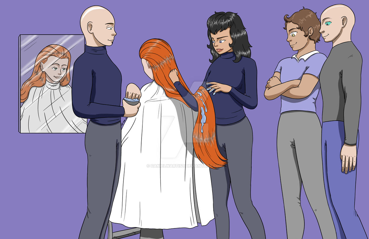 Hair Fight Deviantart When Hair Fights Back part 1 by danielwartist on DeviantArt