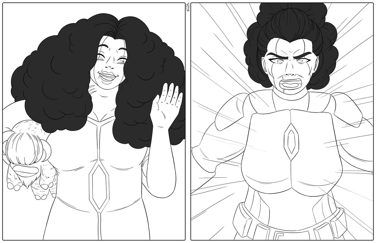 Trusha Color Two Sides of Trusha (lineart) by danielwartist on DeviantArt