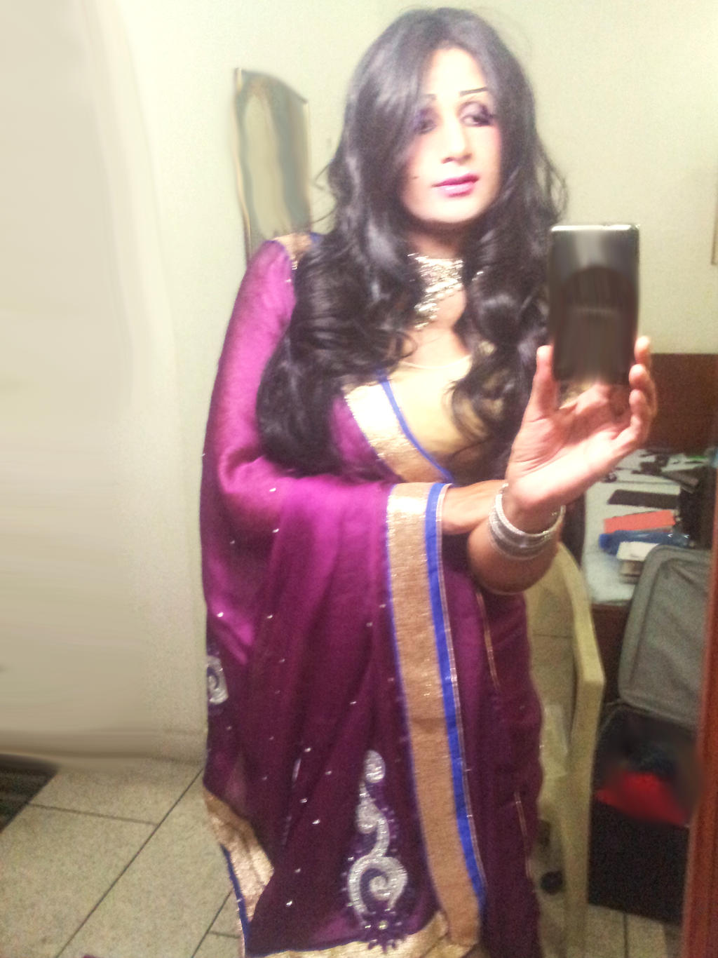 Purple Saree