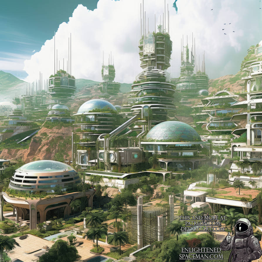 Solarpunk Cityscape - 1 by EnlightenedSpaceman on DeviantArt