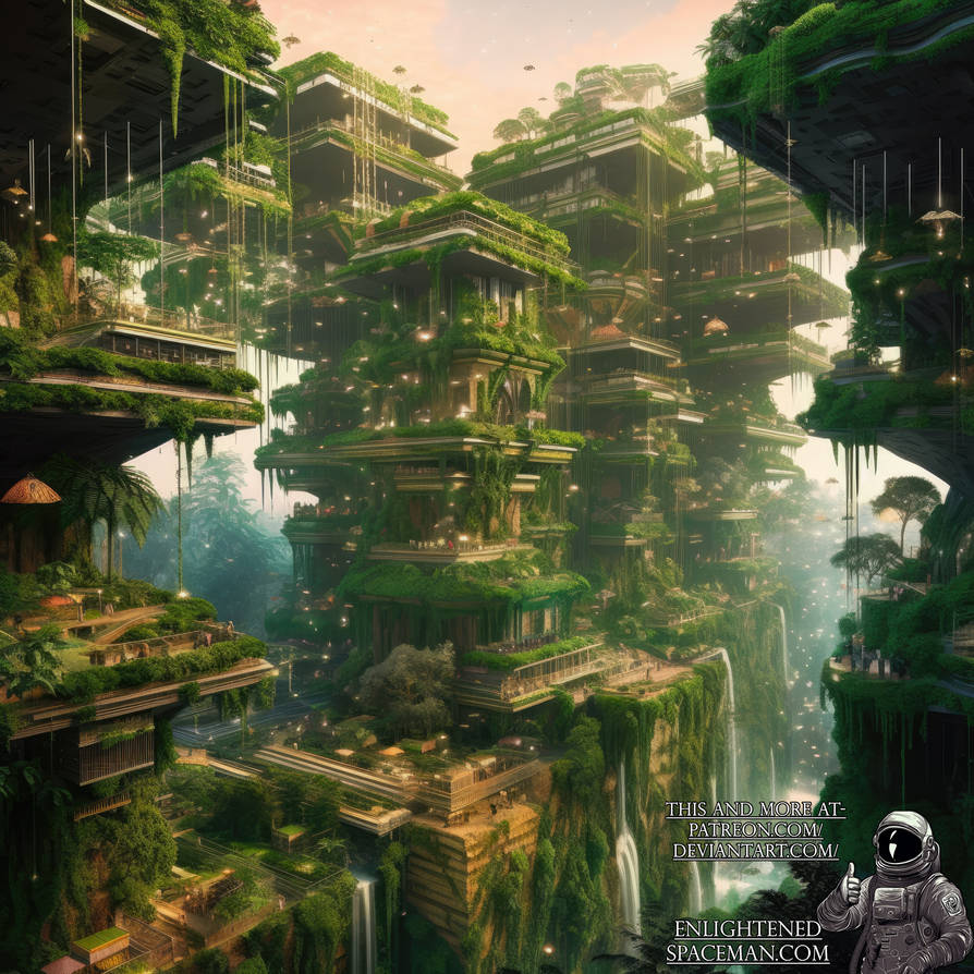 Solarpunk Cityscape - 7 by EnlightenedSpaceman on DeviantArt