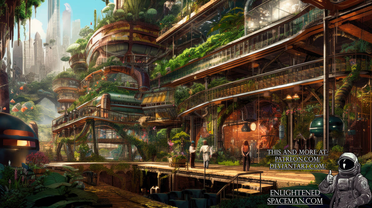 Solarpunk Cityscape - 12 by EnlightenedSpaceman on DeviantArt