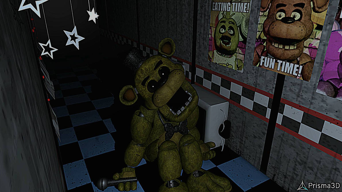 Fnaf 2 Golden Freddy In The Hallway Five Night's At Freddy's 2 V2.2