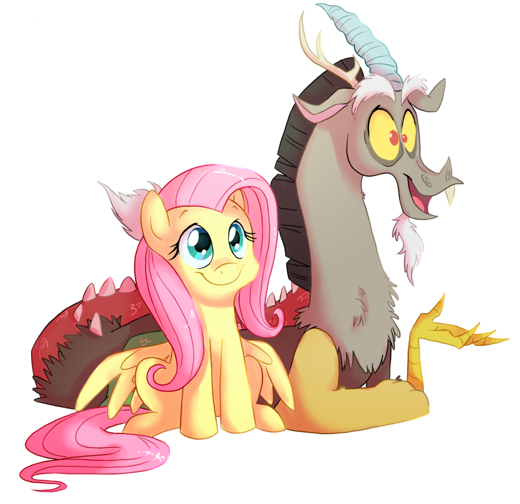 Discord and Fluttershy Colored