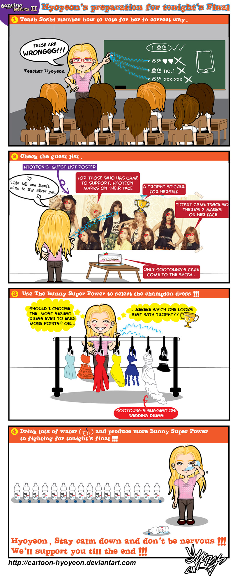 Comic-Hyoyeon's preparation for tonight's Final