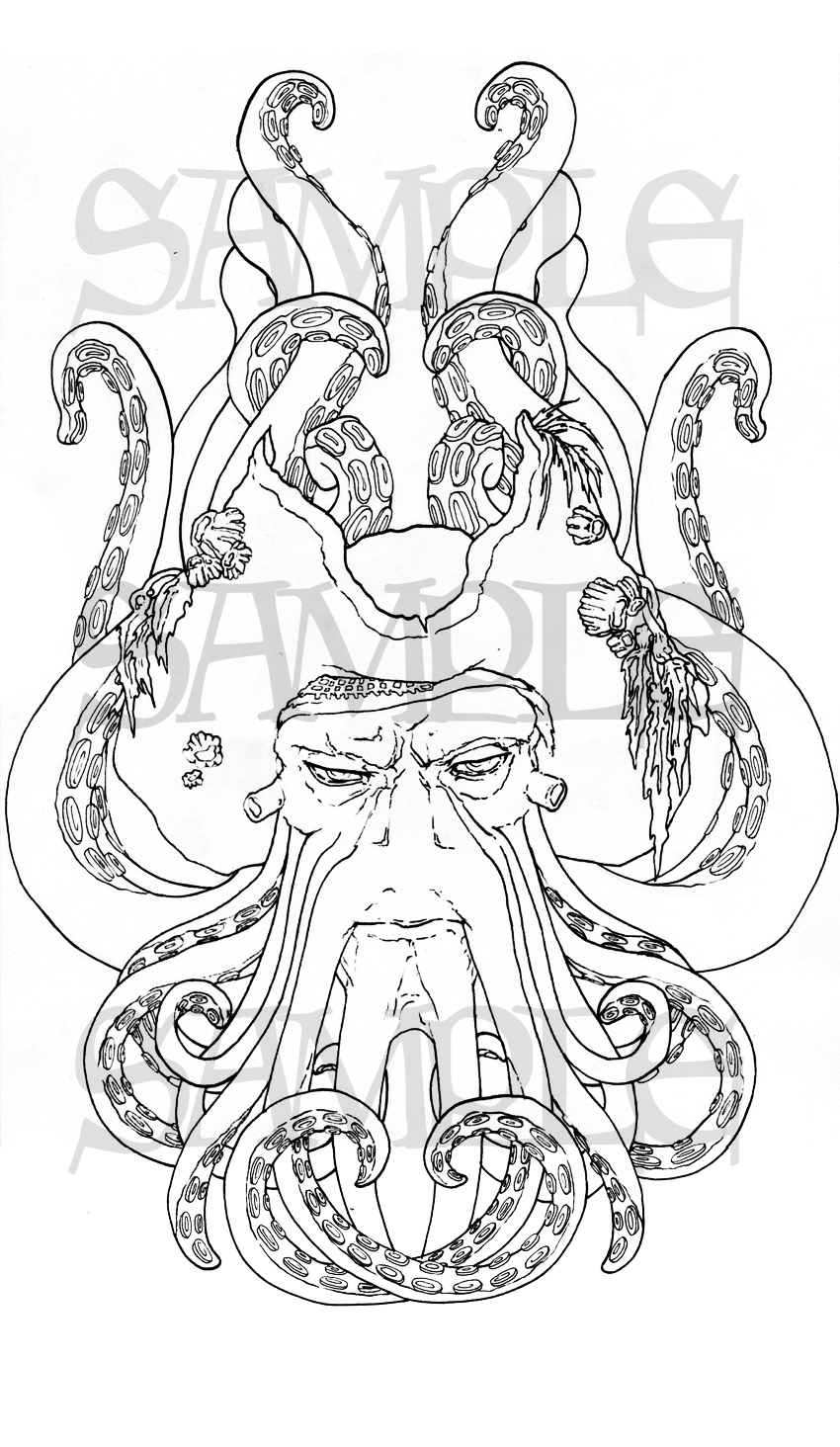 Davy Jones Lineart