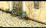 The Green Bicycle by visualdeceptions