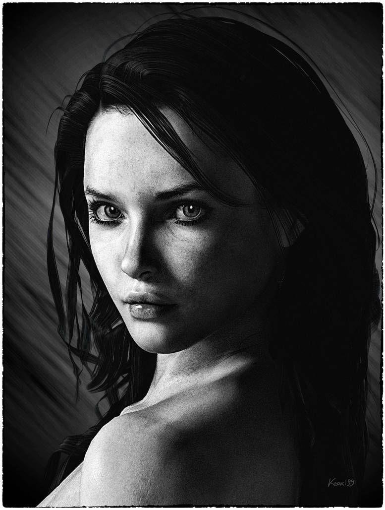 High contrast portrait by kooki99