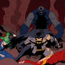 Darkseid v Justice League (Colored)