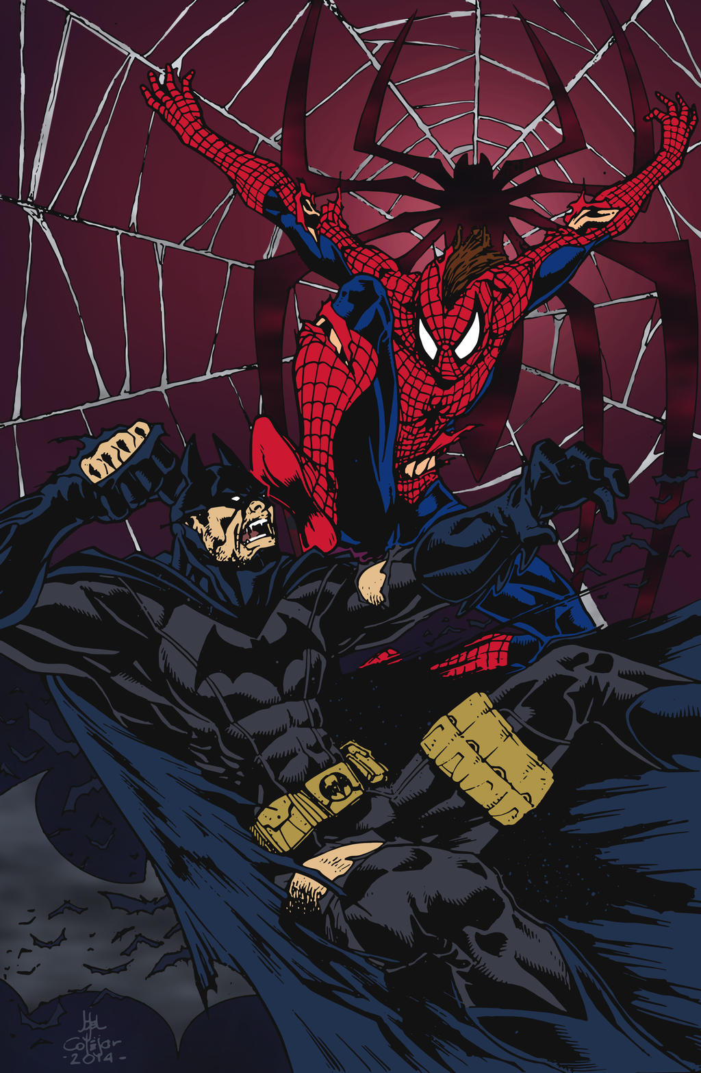 Batman vs. Spider-Man by geniuspen by edCOM02 on DeviantArt