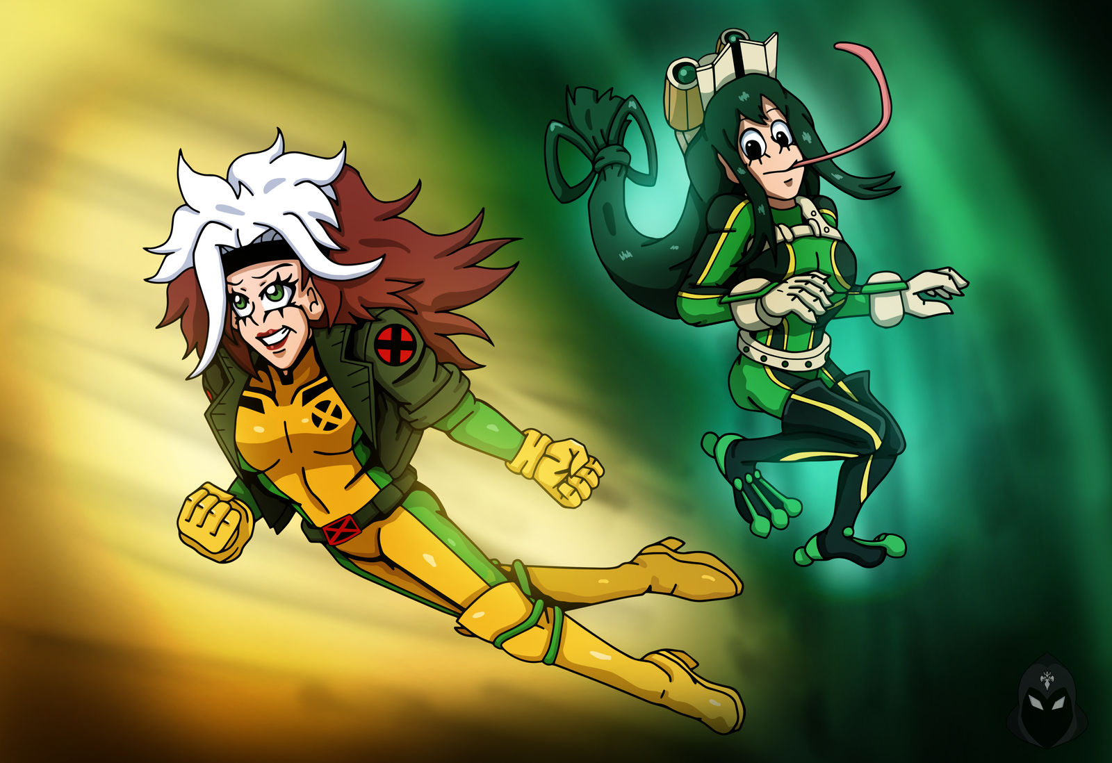 Deviantart Edcom02 Mcu MHA/X-Men - Tsuyu and Rogue by edCOM02 on DeviantArt