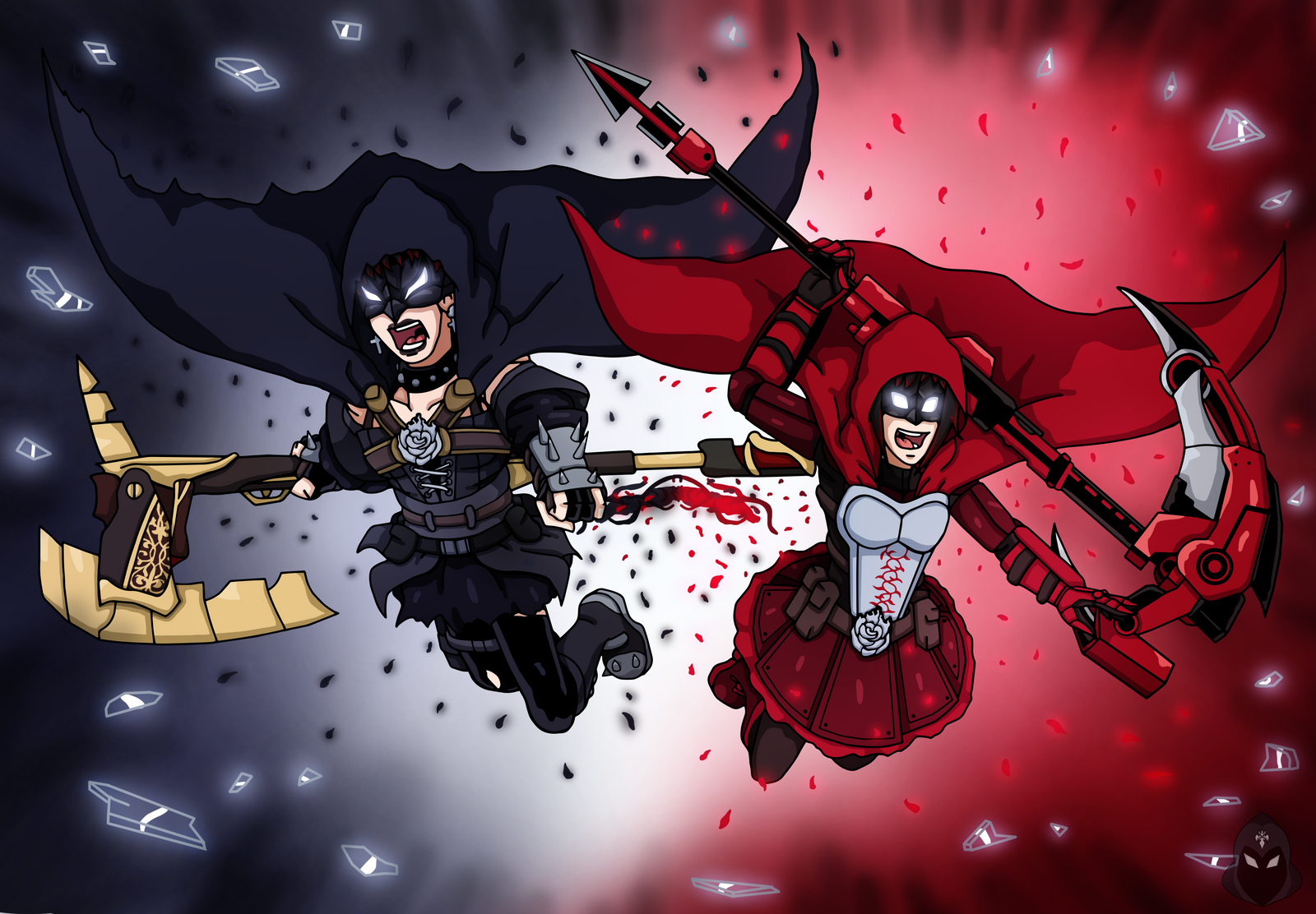 Deviantart Edcom02 Mcu HOJ Elseworlds - Red Reaper and Black Rose by edCOM02 on DeviantArt