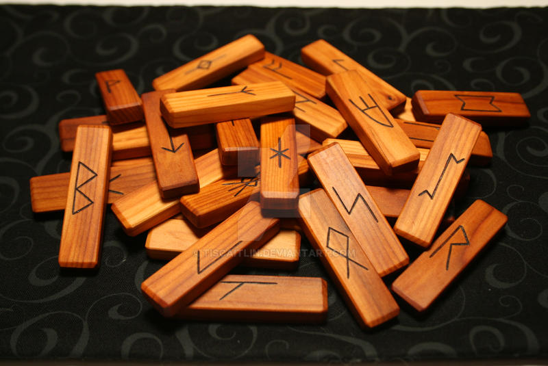 Pacific Yew Anglo Saxon Rune Set